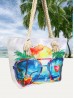 Canvas Sunglass Print Shoulder Tote